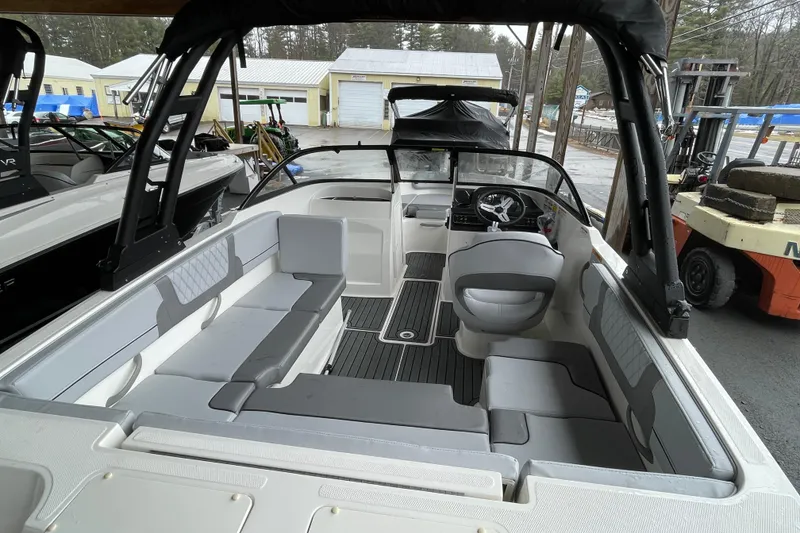Slide: The Image of 2026 Bayliner VR4 Bowrider OB interior with spacious seating and modern design. - 23