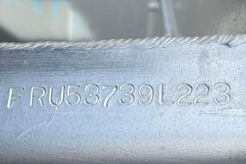 Slide: The Image of Hull identification number on a 2023 Berkshire 22RFX LE boat. - 28