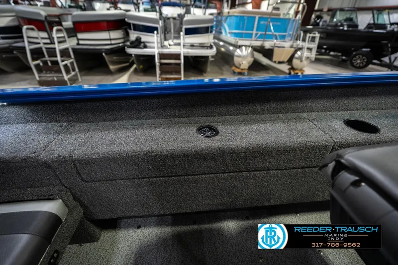 Slide: The Image of Interior view of 2026 Lund 1675 Adventure SS boat at Reeder-Trausch Marine showroom. - 23