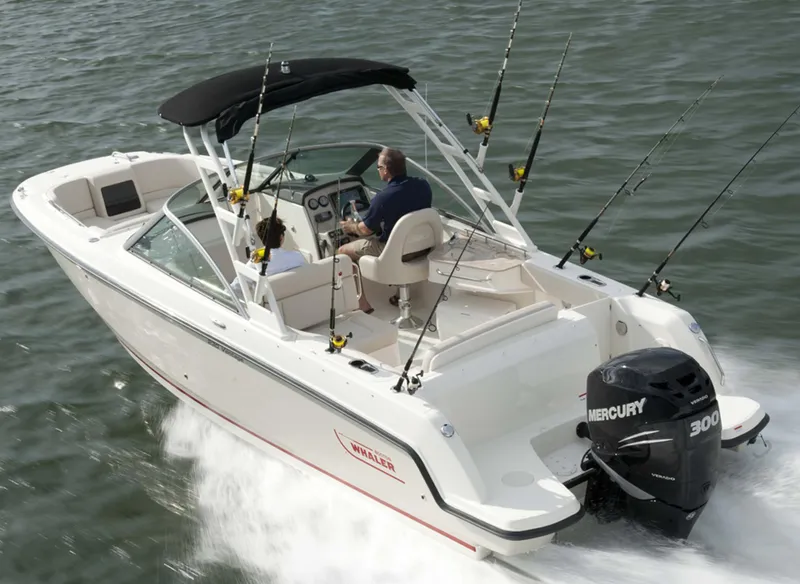 Slide: The Image of 2016 Boston Whaler 230 Vantage boat interior at Newport Beach, CA marina. - 4