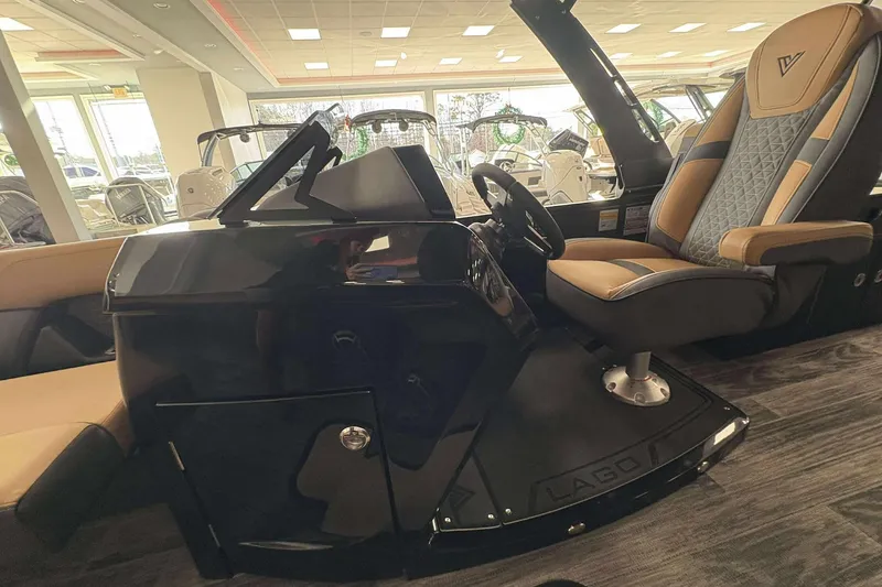 Slide: The Image of Luxurious Viaggio Z24B 2026 boat interior with sleek helm and comfortable seating. - 7