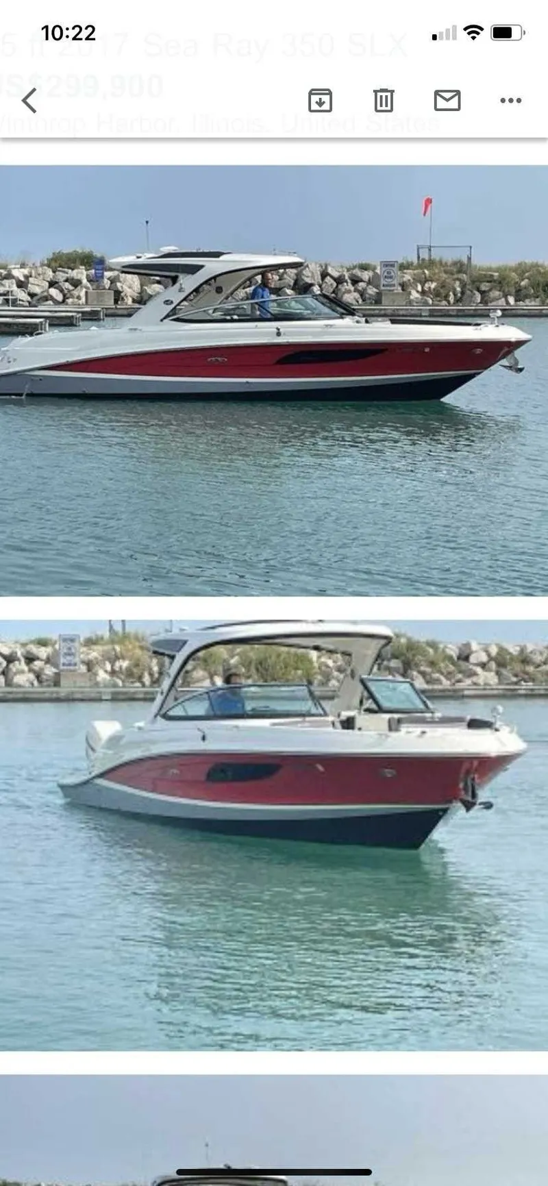 Slide: The Image of Sea Ray SLX 350 Outboard 2017 - 22