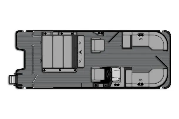 Slide: The Image of Manufacturer Provided Image: 2026 Bentley Pontoons Elite 223 Swingback floor plan, showcasing spacious seating and layout. - 17