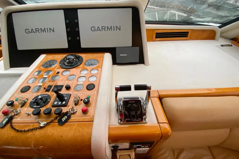 Slide: The Image of Boat control panel with Garmin screens, Compass 57 model, 2001. - 26