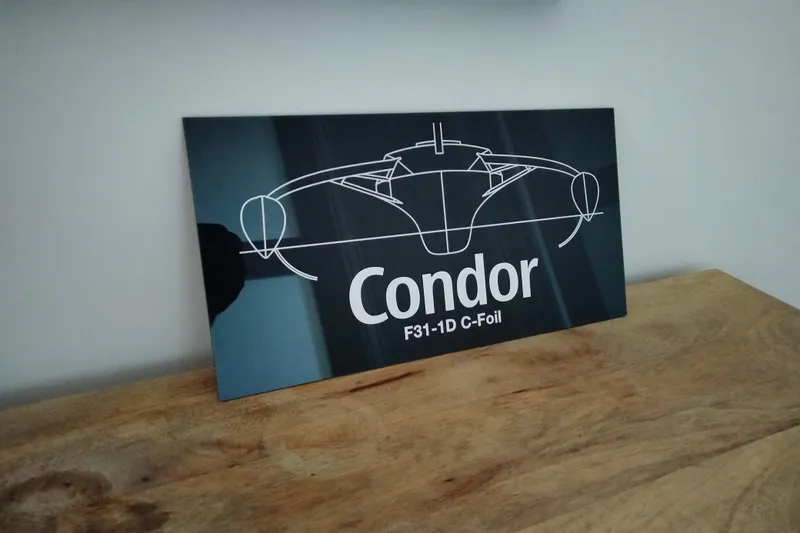 Slide: The Image of Plaque displaying Corsair F-31 1D Condor C-Foil design, 2005 model. - 20