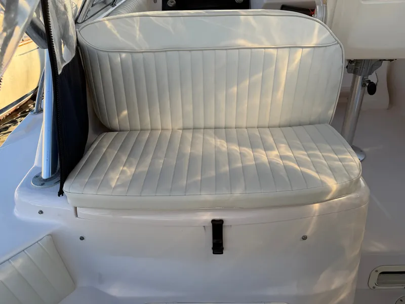 Slide: The Image of Bench seat on a 2004 Grady-White Express 330 boat. - 11
