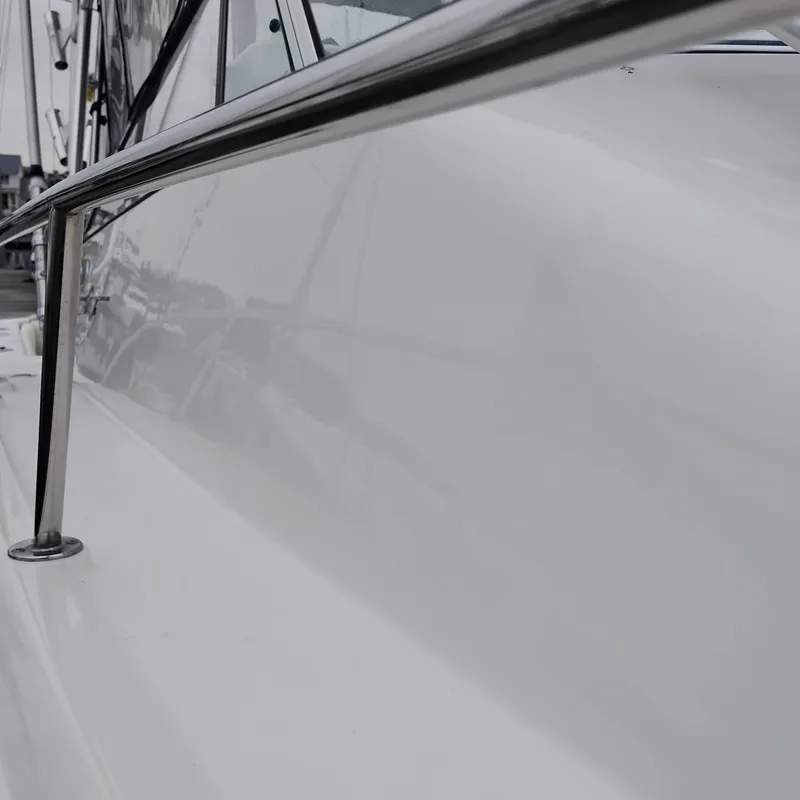 Slide: The Image of Close-up of Grady-White Express 330 yacht, 2004 model. - 6