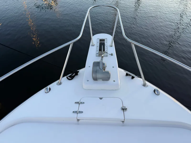 Slide: The Image of Bow view of Grady-White Express 330 yacht, year 2004. - 7