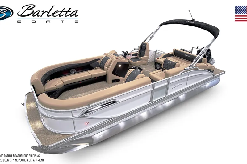 The Image of 2026 Barletta C24U pontoon boat with luxurious seating and sleek design. - 1
