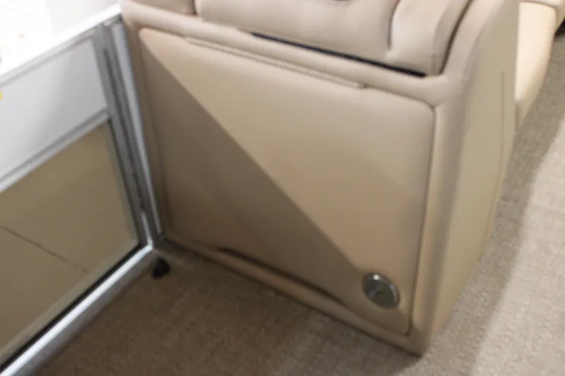 Slide: The Image of Beige interior seating of 2026 Barletta C24U boat, featuring sleek design and comfort. - 21