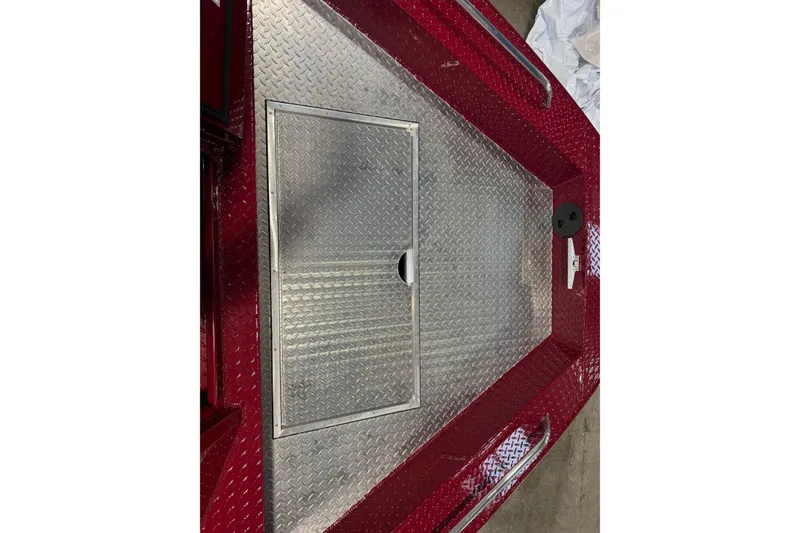 Slide: The Image of Red deck of 2026 Duckworth 23 Pacific Navigator with diamond plate finish. - 35