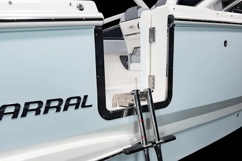 Slide: The Image of Interior cabin of 2026 Chaparral 280 OSX boat with sink and seating area. - 9