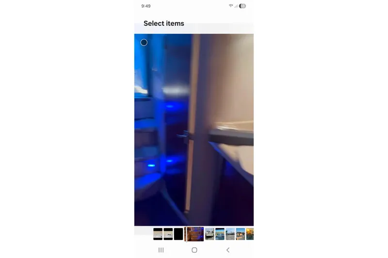 Slide: The Image of Interior of 1998 Sea Ray 340 Amberjack with blue ambient lighting. - 20