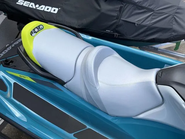 Slide: The Image of 2026 Sea-Doo GTI SE 130 jet ski with blue and gray seat design. - 6