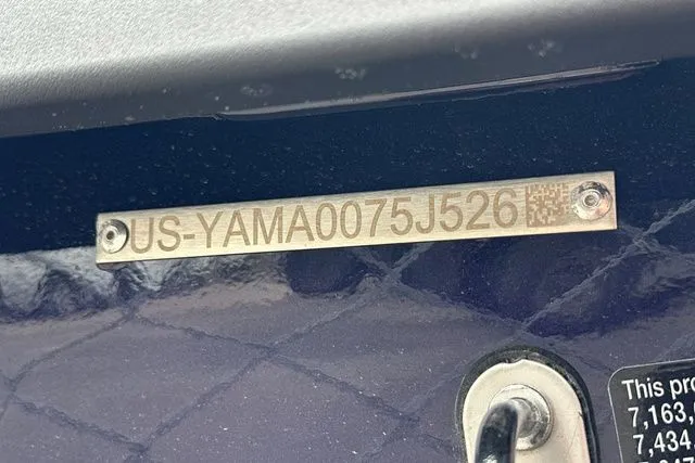 Slide: The Image of Yamaha WaveRunner JETBLASTER PRO 2026 serial number plate. - 34