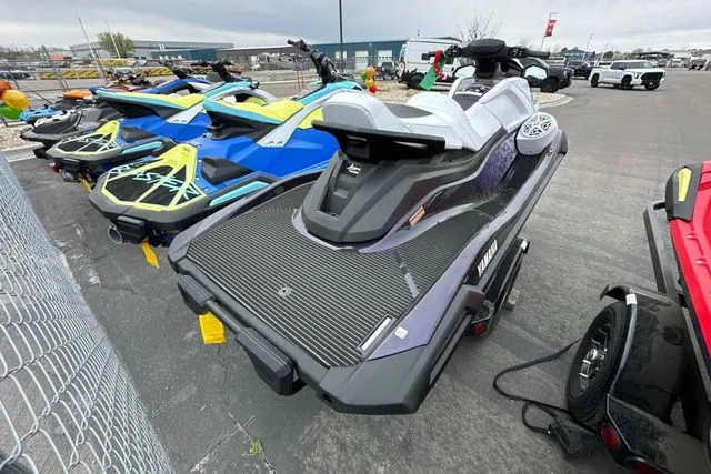 Slide: The Image of 2026 Yamaha WaveRunner VX CRUISER HO in nightshade color on parking lot. - 4