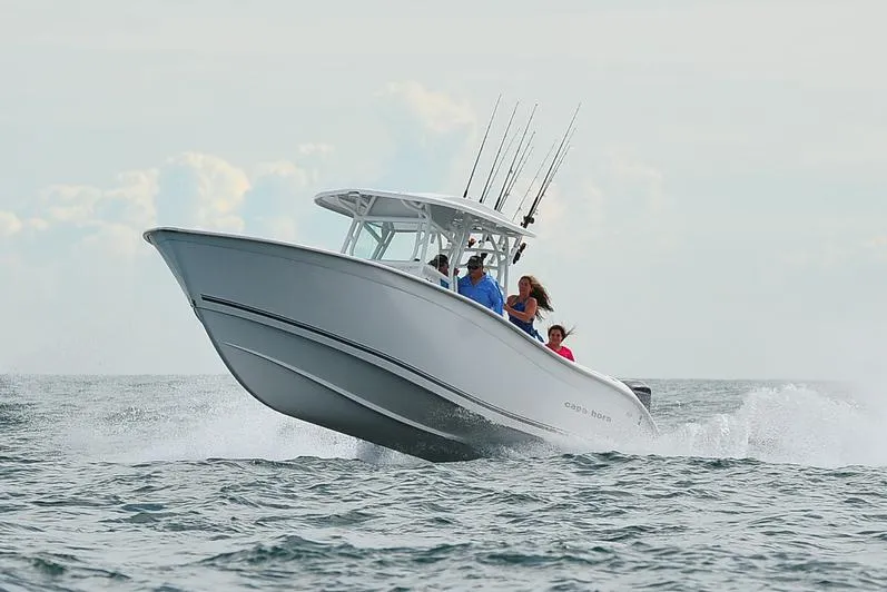 The Image of Manufacturer Provided Image: 2026 Cape Horn 32 T boat cruising on open water with passengers. - 0