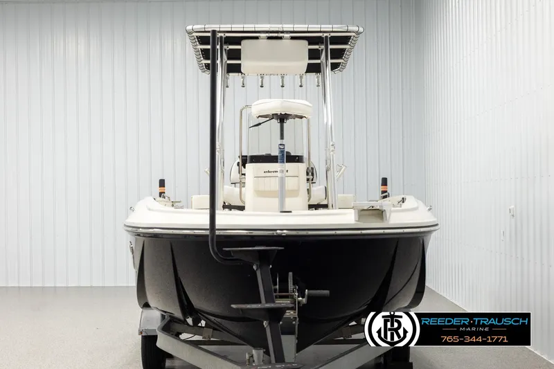 Slide: The Image of 2017 Bayliner Element F21 boat in indoor storage, front view. - 6