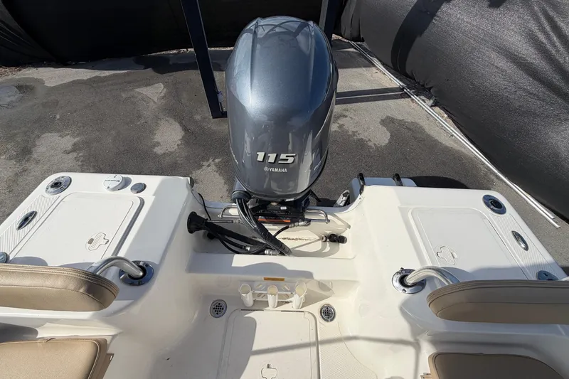 Slide: The Image of 2020 Key West 176 Sportsman CC boat with Yamaha 115 outboard motor. - 47