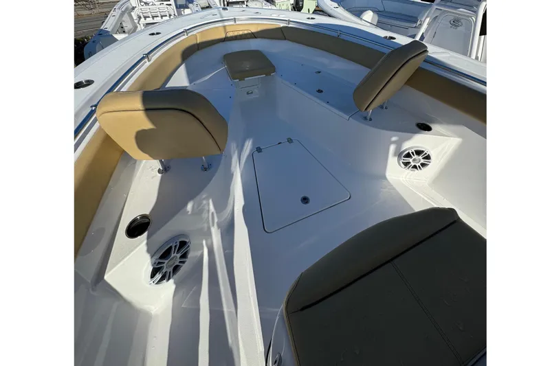 Slide: The Image of Interior view of the 2024 Sportsman Open 262 Center Console. - 4