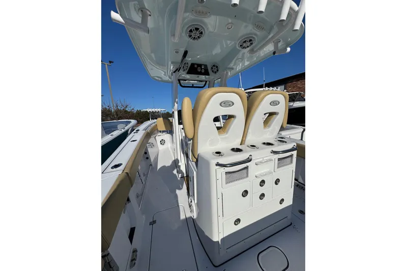 Slide: The Image of 2024 Sportsman Open 262 Center Console boat interior view. - 8
