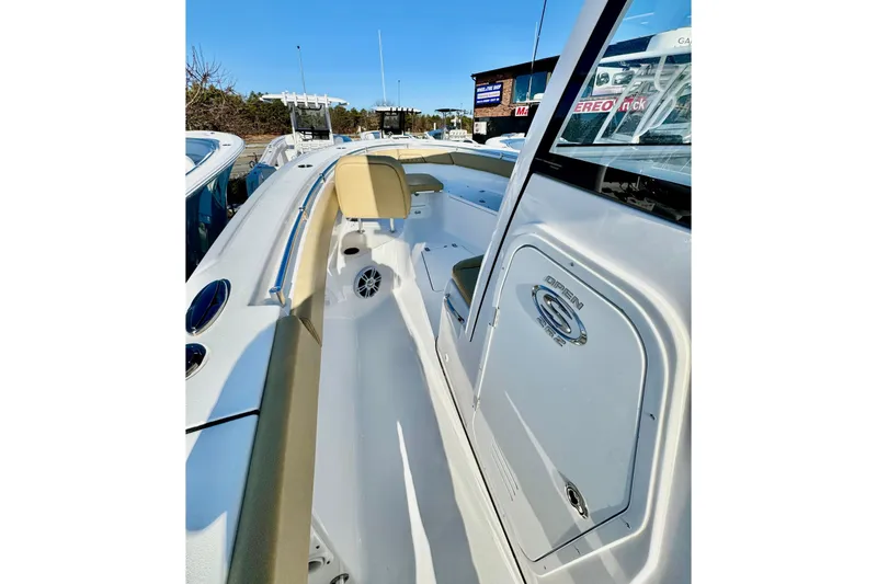 Slide: The Image of 2024 Sportsman Open 262 Center Console boat, interior view. - 9