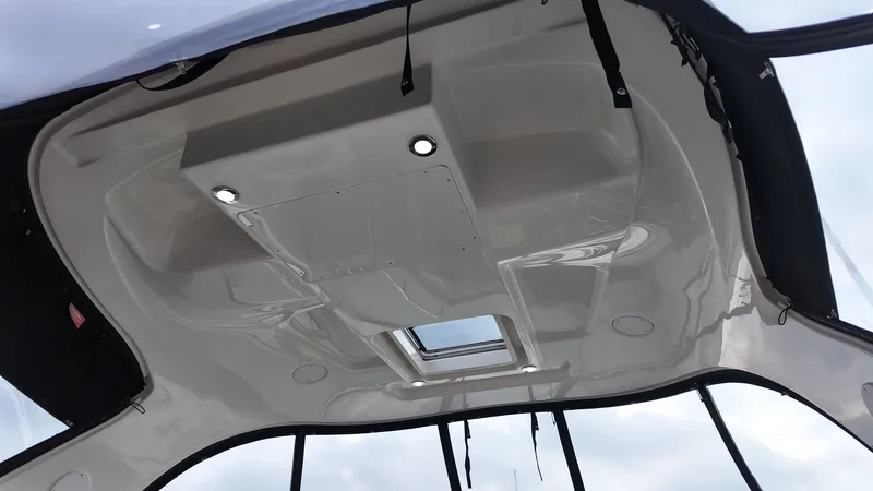 Slide: The Image of Interior view of 2016 Sea Ray Sundancer 370 roof. - 20