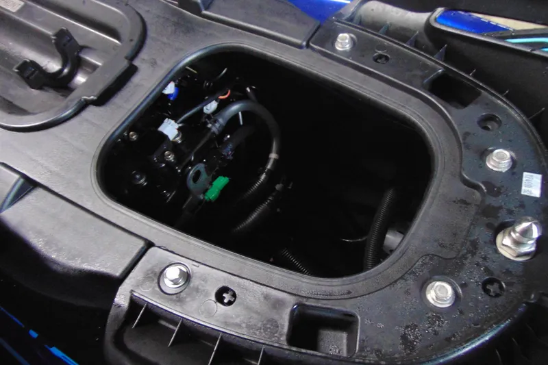 Slide: The Image of 2024 Yamaha WaveRunner JetBlaster engine compartment, showcasing internal components and design. - 10