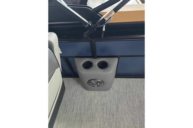 Slide: The Image of Interior of 2026 Viaggio V20C boat with cup holders and speaker. - 22