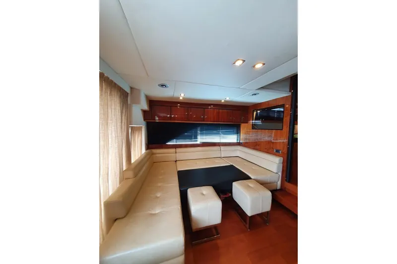 Slide: The Image of Luxurious interior of 2010 Fairline Squadron 55 yacht with elegant seating and modern design. - 11