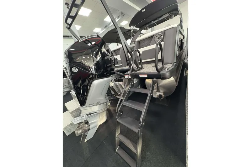 Slide: The Image of 2026 Viaggio D24U A-T boat with powerful outboard motor and sleek design. - 12