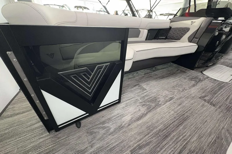 Slide: The Image of Luxurious interior of 2026 Viaggio D24U A-T boat with modern seating and stylish design. - 17