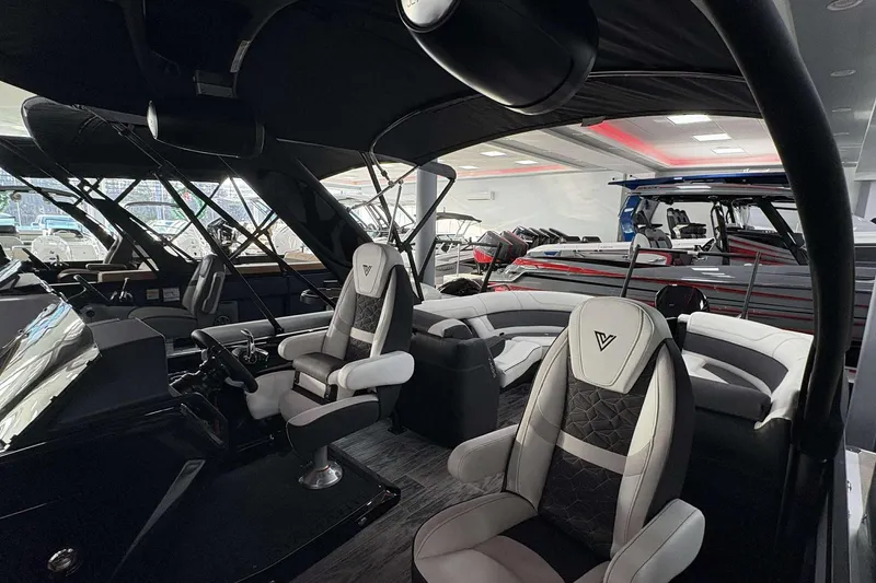 Slide: The Image of Interior of 2026 Viaggio D24U A-T boat with luxurious seating and modern design. - 5