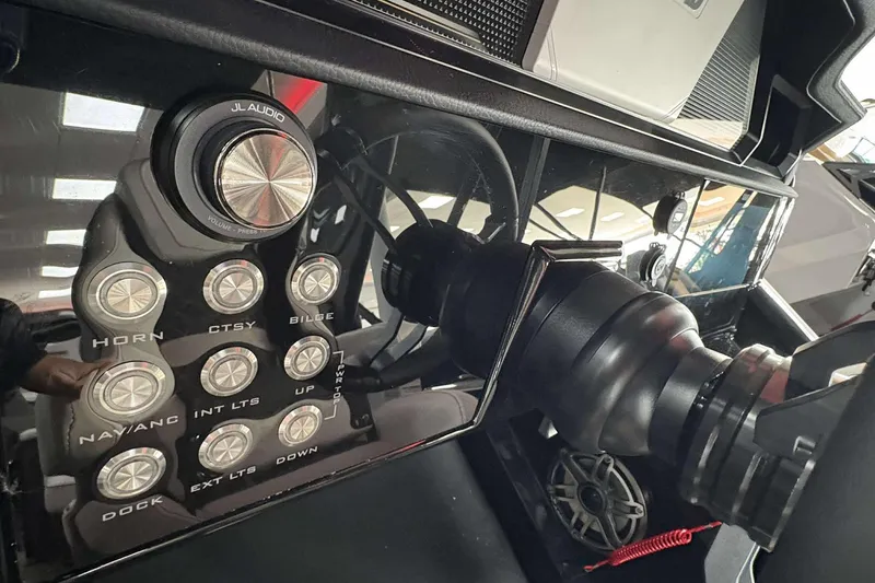 Slide: The Image of Control panel of 2026 Viaggio D24U A-T boat with audio and lighting buttons. - 9