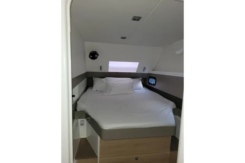 Slide: The Image of Cozy cabin interior of 2019 Bali 4.3 yacht with comfortable bed and modern design. - 50