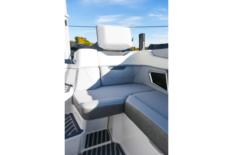 Slide: The Image of 2026 MasterCraft XStar 25 interior seating with modern design and premium upholstery. - 30