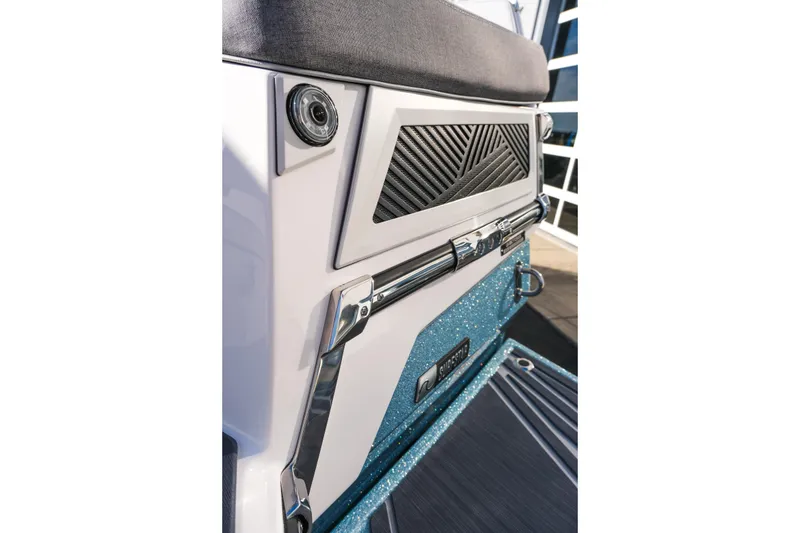 Slide: The Image of 2026 MasterCraft XStar 25 boat detail with sleek design and modern features. - 33