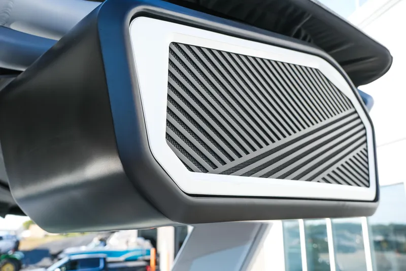 Slide: The Image of 2026 MasterCraft XStar 25 boat speaker with modern grille design. - 36