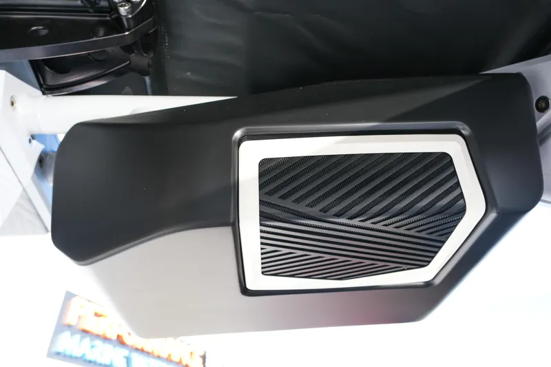 Slide: The Image of 2026 MasterCraft XStar 25 boat speaker with sleek, modern design. - 38