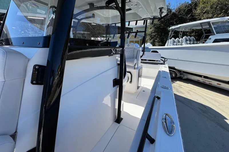 Slide: The Image of 2023 Fountain 34 Tournament Edition boat interior with sleek design and modern features. - 25