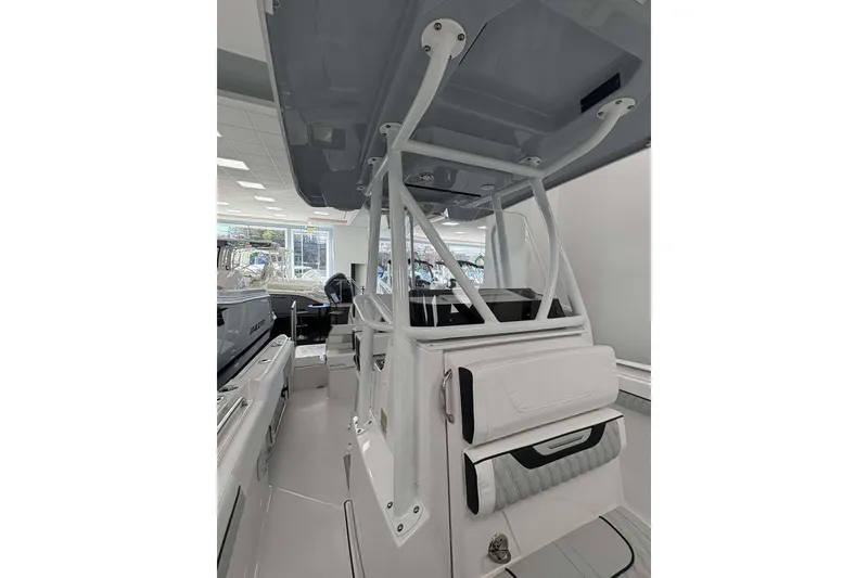 Slide: The Image of 2026 Blackfin 222 CC boat interior with sleek design and modern features. - 14
