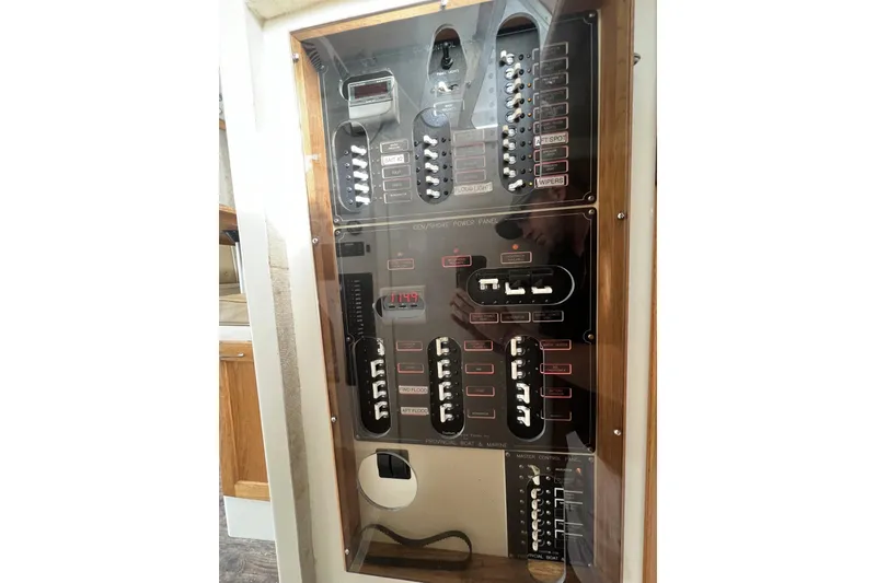 Slide: The Image of Electrical control panel on a 2006 Provincial 42 Lobster Boat. - 20
