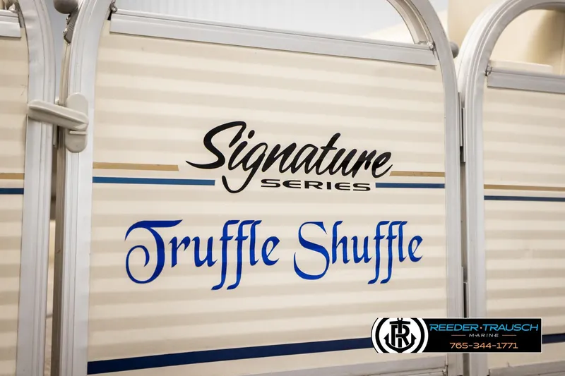 Slide: The Image of 2008 Sun Tracker Party Barge 24, Signature Series, "Truffle Shuffle" branding. - 40