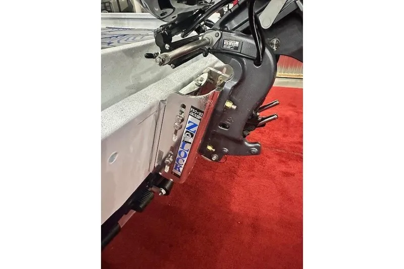 Slide: The Image of 2026 Xpress H20B Bay boat motor mount on red carpet. - 10