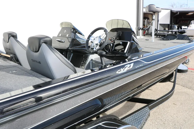 Slide: The Image of 2025 Caymas CX 21 PRO boat with sleek design and modern features. - 15
