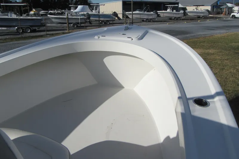 Slide: The Image of 2022 Parker 2300 Special Edition boat interior, showcasing sleek design and spacious seating. - 6