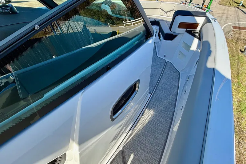 Slide: The Image of Monterey Elite 30 OB 2026, modern boat design, interior view. - 16