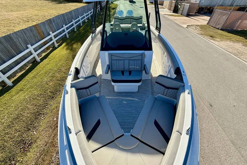 Slide: The Image of Interior view of the 2026 Monterey Elite 30 OB boat. - 18