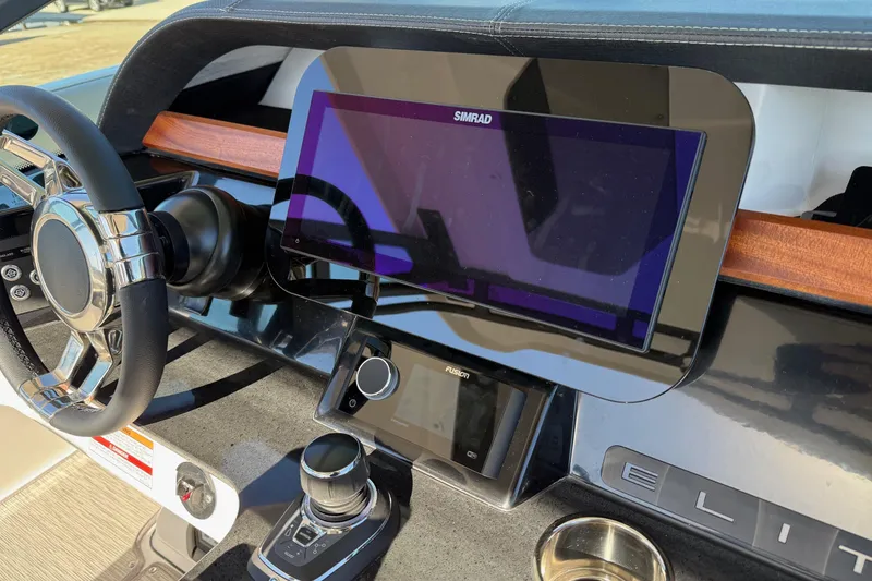 Slide: The Image of Dashboard of 2026 Monterey Elite 30 OB with Simrad display. - 22