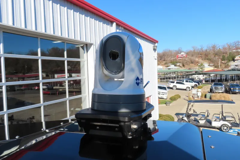 Slide: The Image of 2021 Sunsation Powerboats 40CCX with advanced radar system, dockside view. - 18